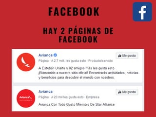 HAY 2 PÁGINAS DE
FACEBOOK
FACEBOOK
 