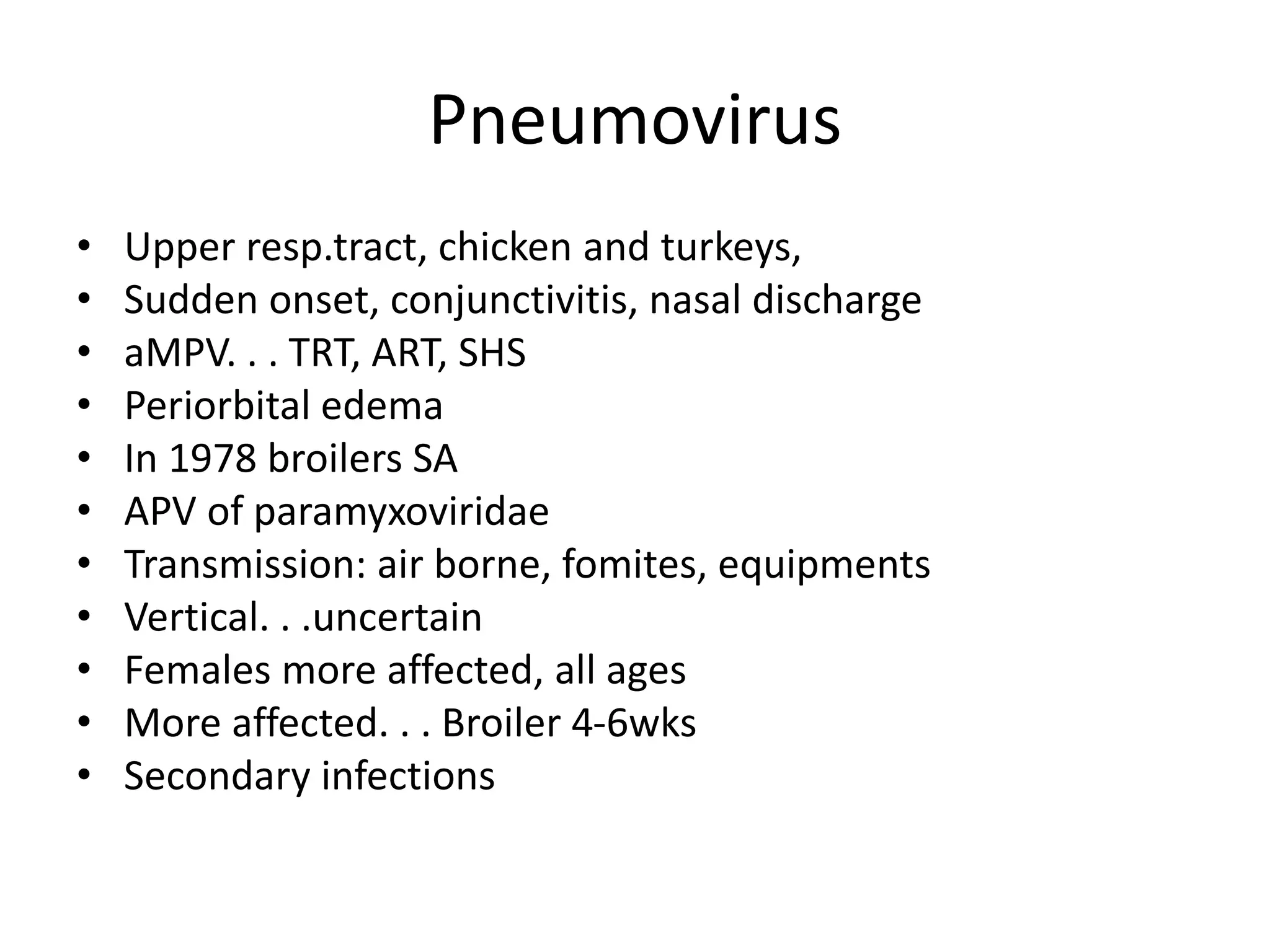 Avian metapneumovirus.ppt