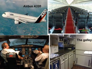 cockpit
Interior Cabin
The galley
Airbus A320
 