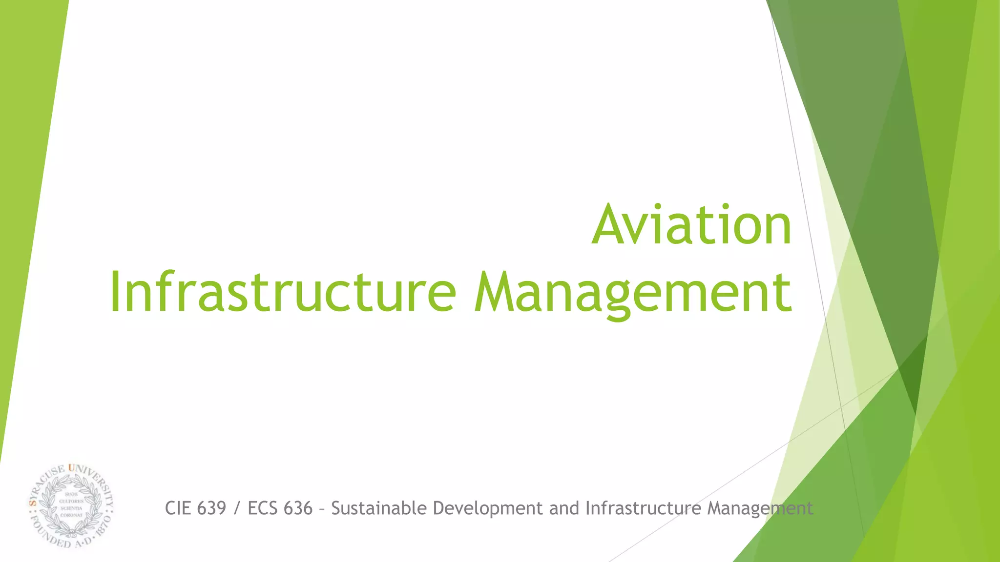 Aviation - Infrastructure management | PDF
