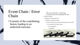 Error Chain System Aviation-Incident-vs-Accident human factors | PPTX