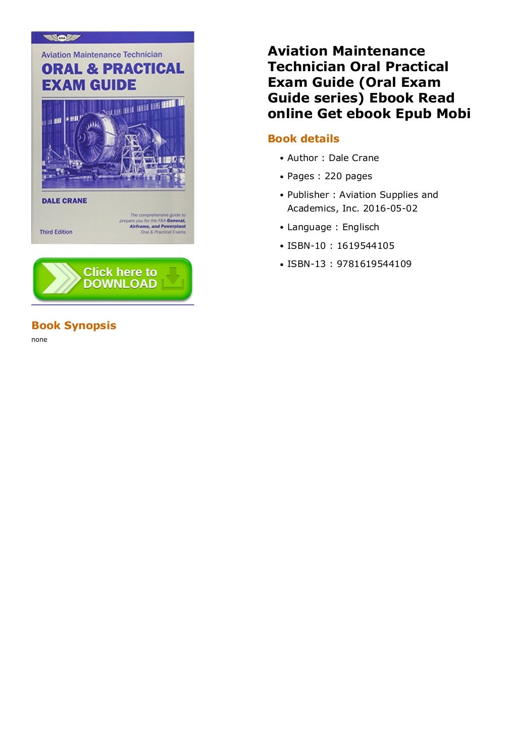 Aviation Maintenance Technician Oral Practical Exam Guide (Oral Exam Guide