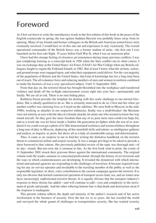 Short Foreword Aviation and Airport Security _ Terrorism and Safety Concerns, Second ...