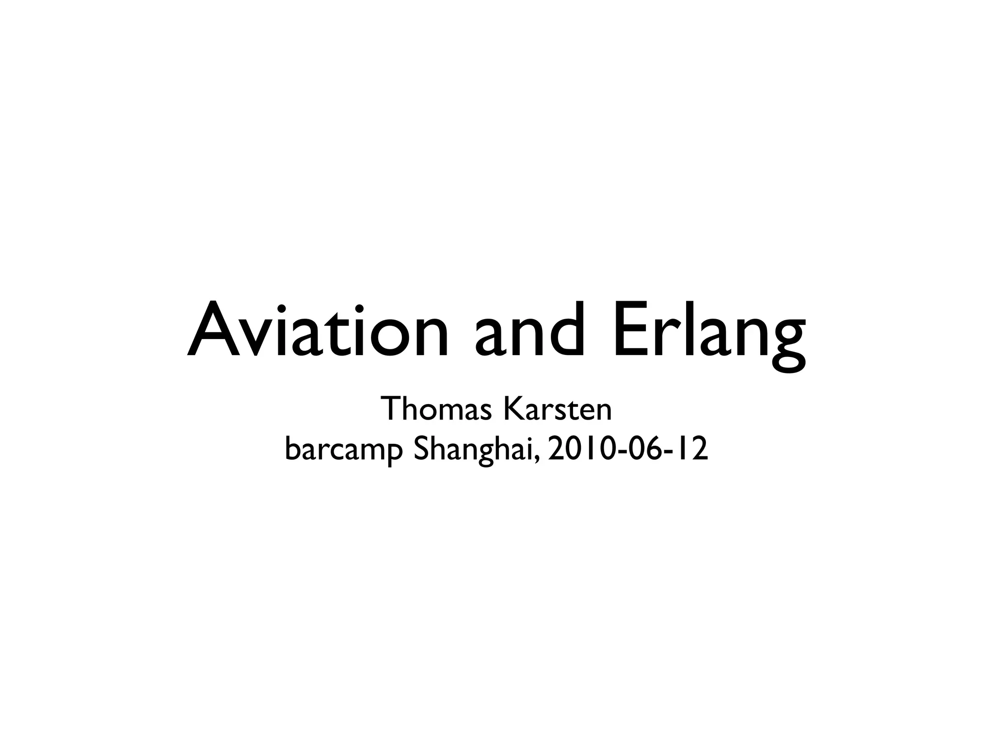 Aviation and Erlang | PPT