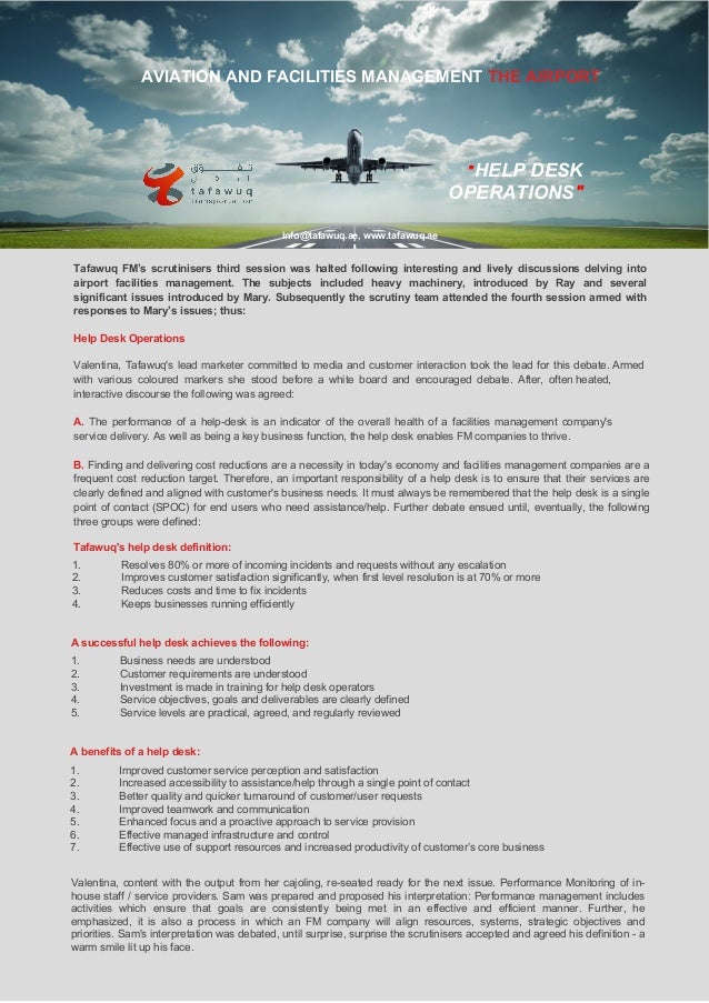 Aviation And Facilities Management