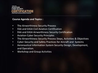 Aviation Cyber Security Airworthiness Certification Course ( 3 Days ...