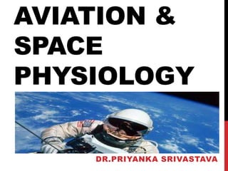 AVIATION &
SPACE
PHYSIOLOGY
DR.PRIYANKA SRIVASTAVA
 