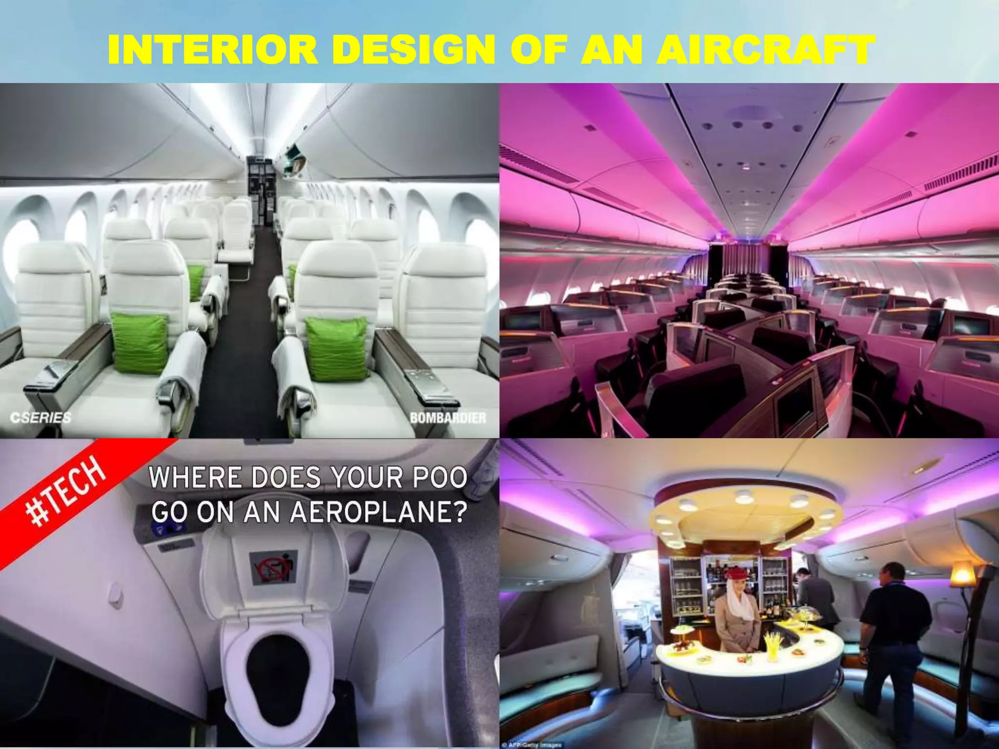 INTERIOR DESIGN OF AN AIRCRAFT
 