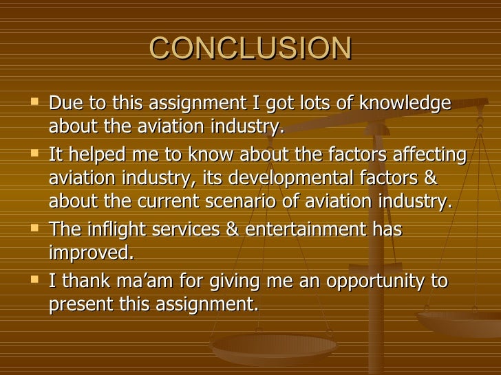 conclusion for aviation assignment