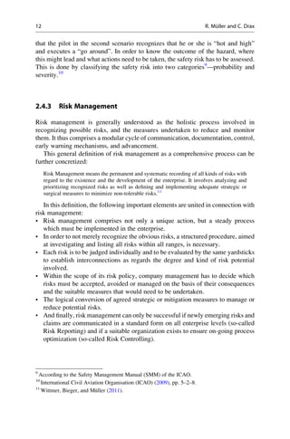 Aviation risk and safety management methods and applications in ...