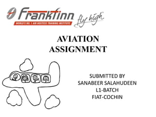 AVIATION
ASSIGNMENT

        SUBMITTED BY
    SANABEER SALAHUDEEN
           L1-BATCH
         FIAT-COCHIN
 