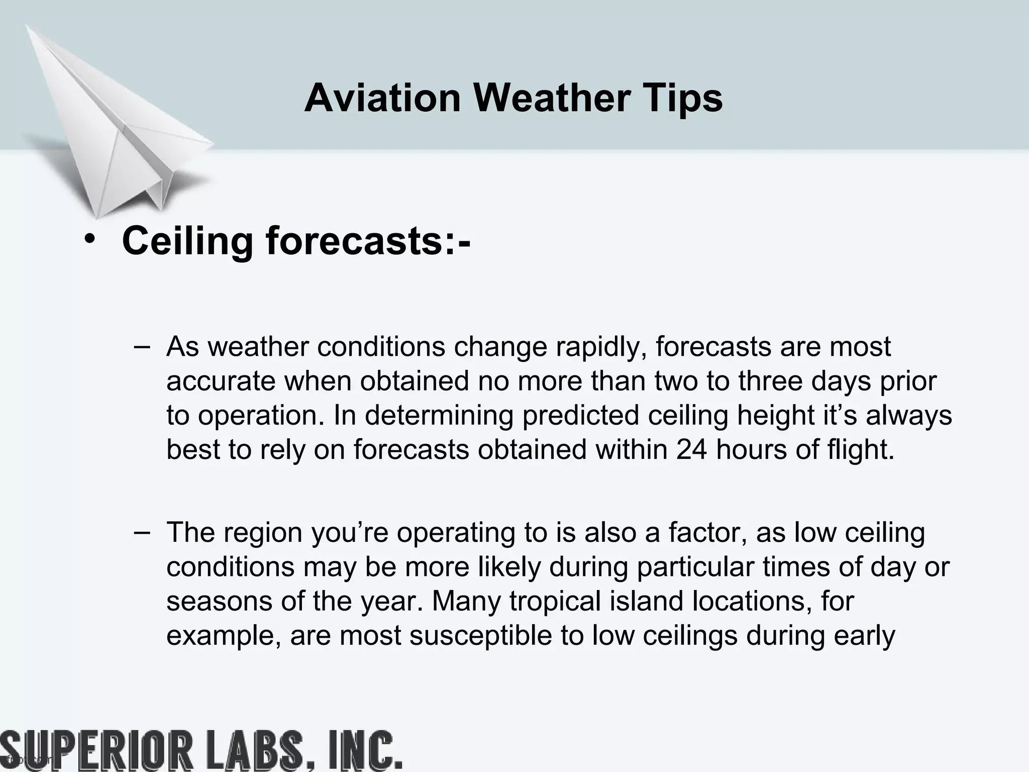 Aviation weather tips | PPT
