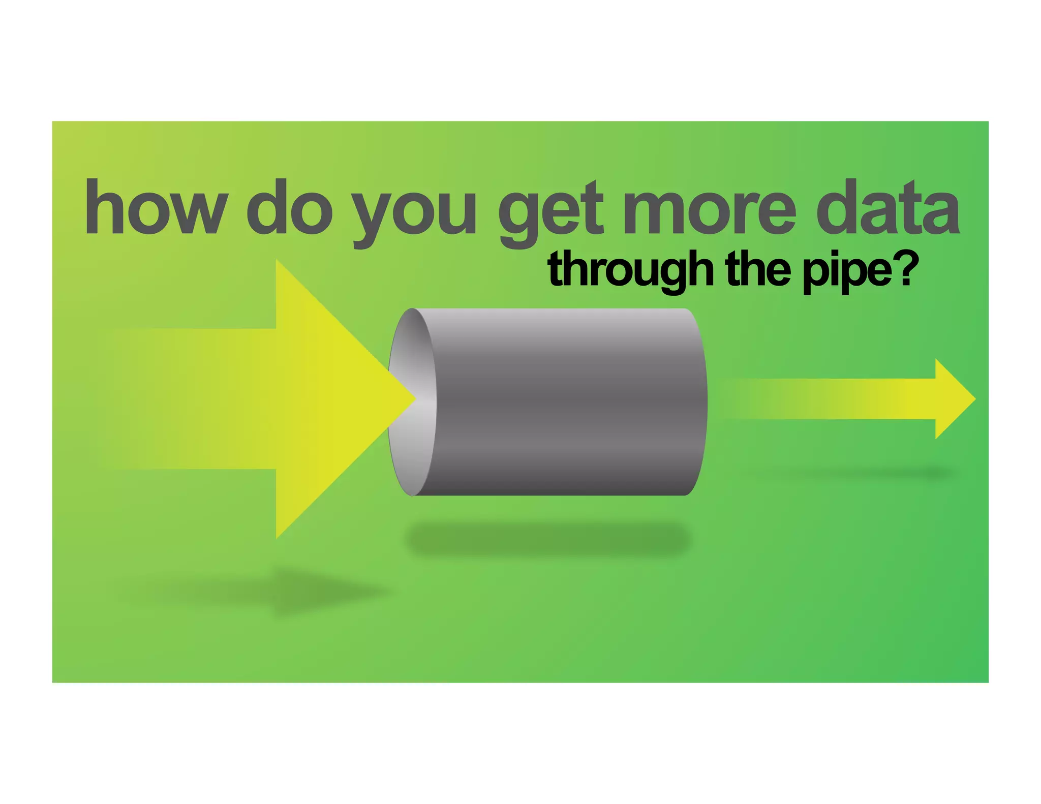 How can you get more data through the pipe?
how do you get more data
                                     through the pipe?




5   AVIAT NETWORKS | NOVEMBER 2011
 