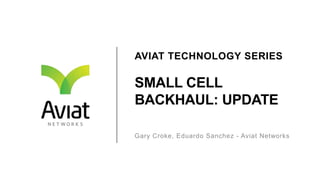 AVIAT TECHNOLOGY SERIES

SMALL CELL
BACKHAUL: UPDATE
Gary Croke, Eduardo Sanchez - Aviat Networks

 