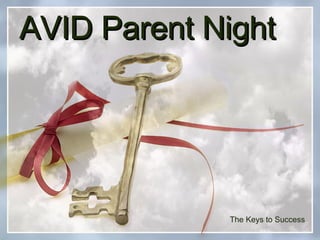 AVID Parent Night The Keys to Success 