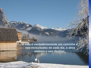 A vida é verdadeiramente um caminho e, nas vicissitudes de cada dia, a alma elabora o seu destino.  