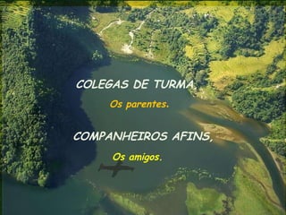 COLEGAS DE TURMA, Os parentes . Os amigos. COMPANHEIROS AFINS, 