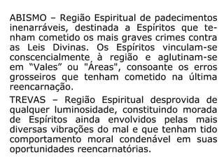 5 - região do amor fraterno universal;
6 – diretrizes do planeta;
7 – abóbada estelar.
umbral
 