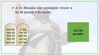 Todos os
gentios
pecaram,
portanto estão
condenados.
O clamor de Paulo
E quanto aos
judeus?Também estão
condenados,
pois a lei não
pode salvar.
 