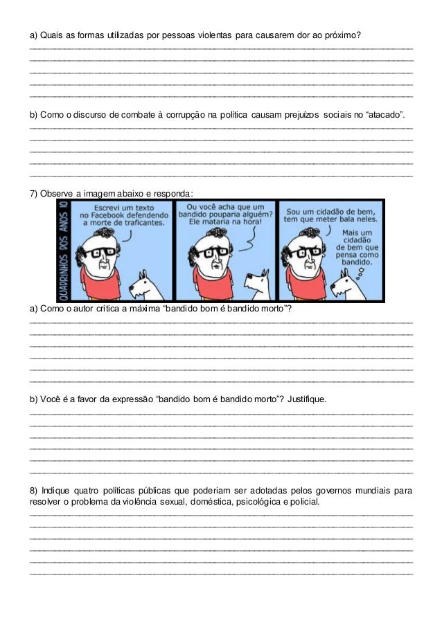 A vida sem empatia atividades