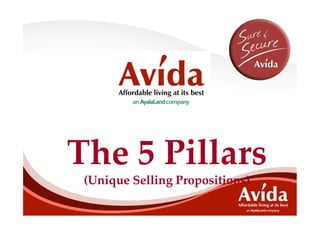 The  5  Pillars	
 (Unique  Selling  Propositions)	
 