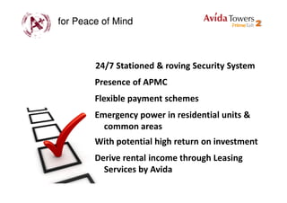 Avida Towers Prime Taft Presentation | PDF