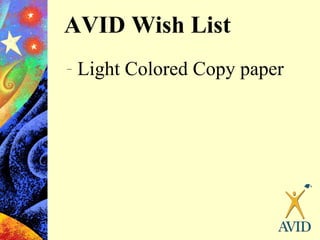 Avid Back To School | PPT