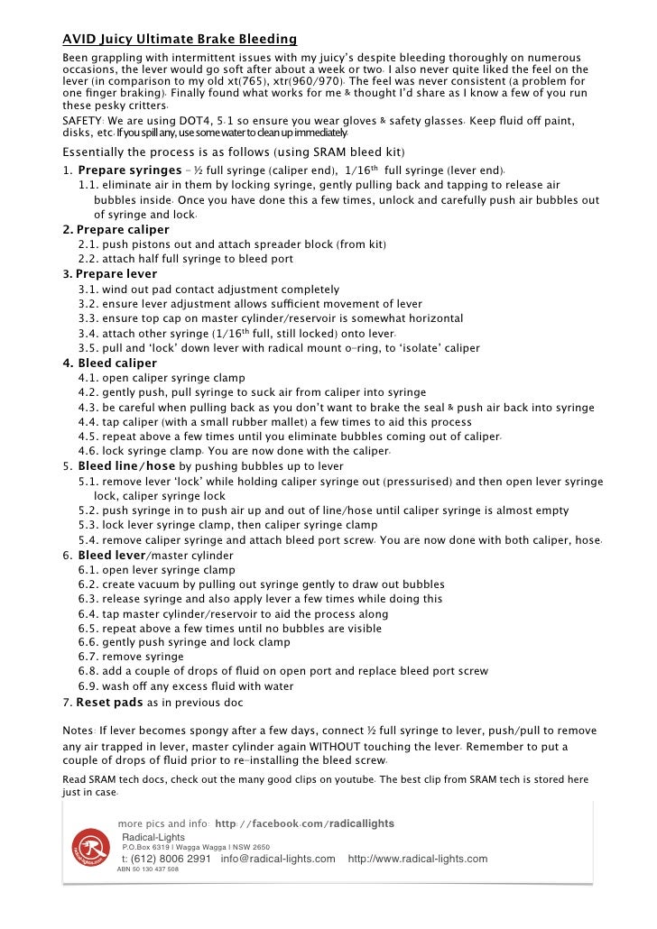 avid juicy ultimate brake pads