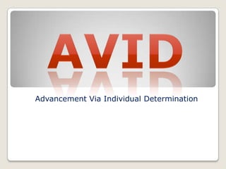 AVID Advancement Via Individual Determination 
