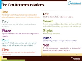 The Ten Recommendations  