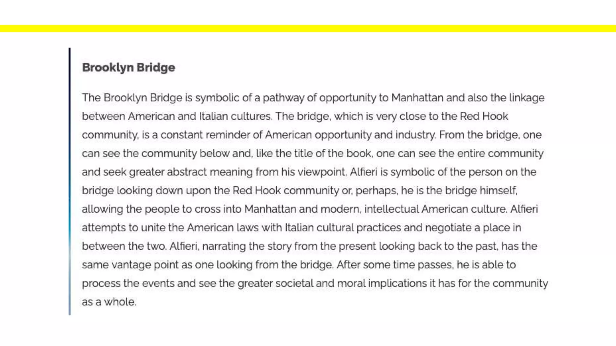 A view from the bridge