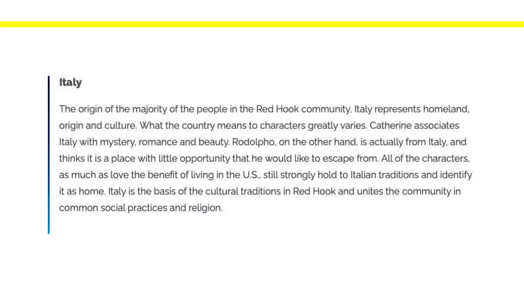 A view from the bridge