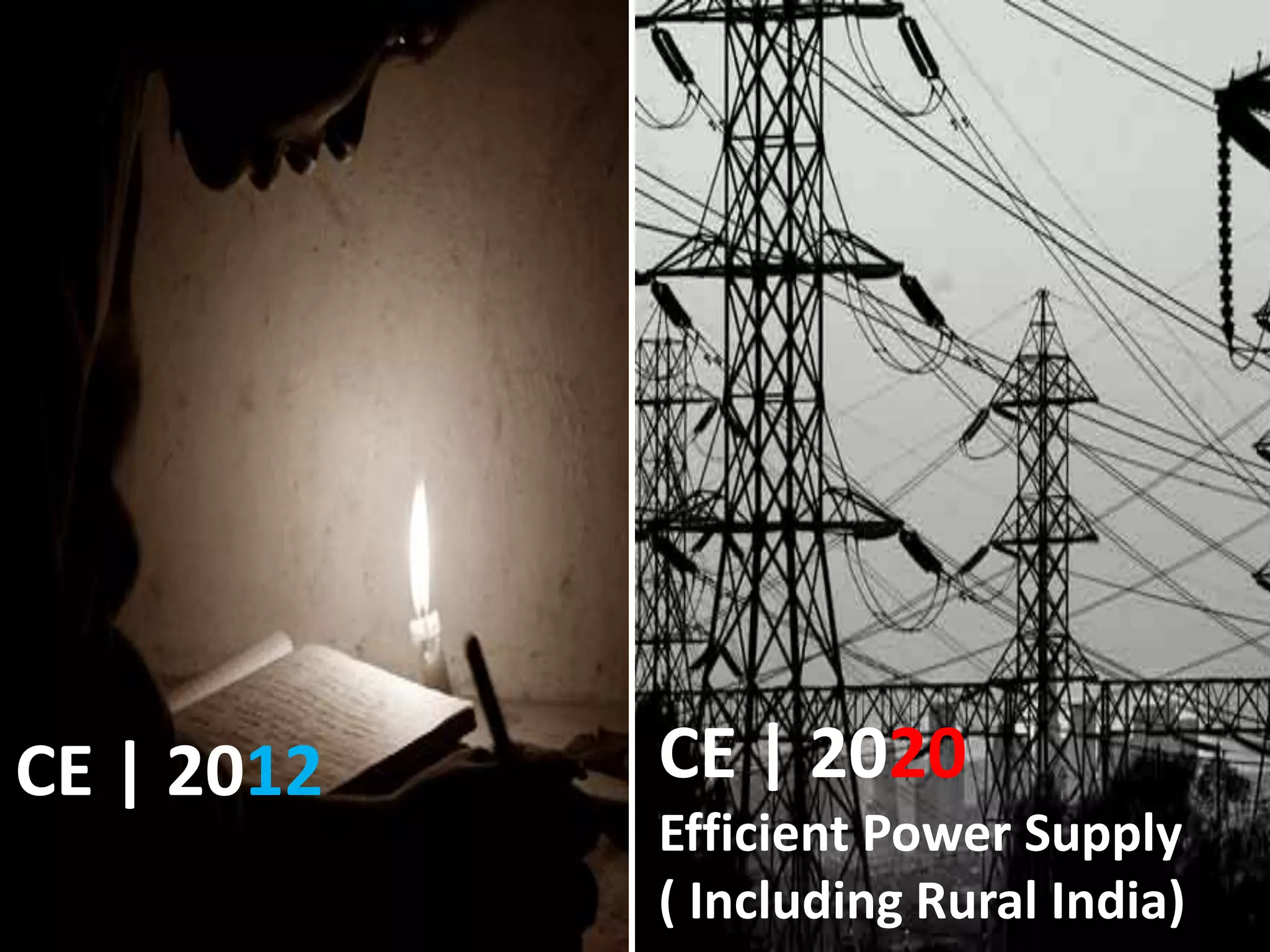 CE | 2012   CE | 2020
            Efficient Power Supply
            ( Including Rural India)
 
