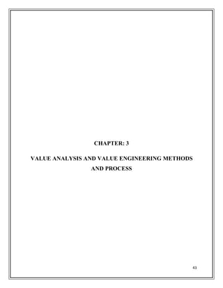 A Study Report on Value Analysis and Value Engineering (VAVE) | PDF