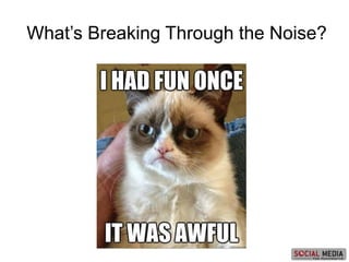 What’s Breaking Through the Noise?
 