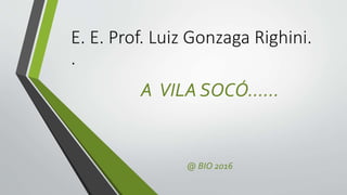 E. E. Prof. Luiz Gonzaga Righini.
.
A VILA SOCÓ......
@ BIO 2016
 