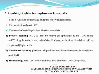Australian Manufacturing License Example.pdf A Comparative Study Of Regulatory Registration Procedure Of ...