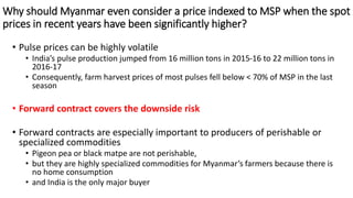 Should Myanmar Enter a Long-term Pulse Exports Deal with India?