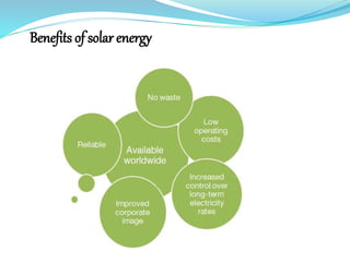 Benefits of solar energy
 