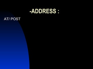 -ADDRESS : AT/ POST 