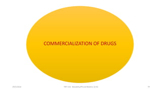 COMMERCIALIZATION OF DRUGS
29/5/2014 PBT-510 Biosafety,IPR and Bioetics {2+0} 79
 
