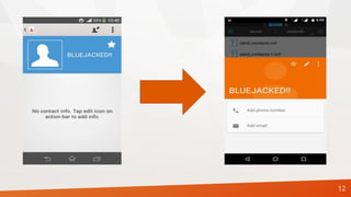 Bluejacking Example BLUEJACKING | PPTX