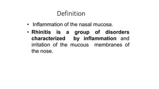 Rhinitis | PPTX