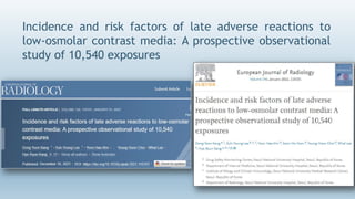 Incidence and risk factors of late adverse reactions to low-osmolar ...