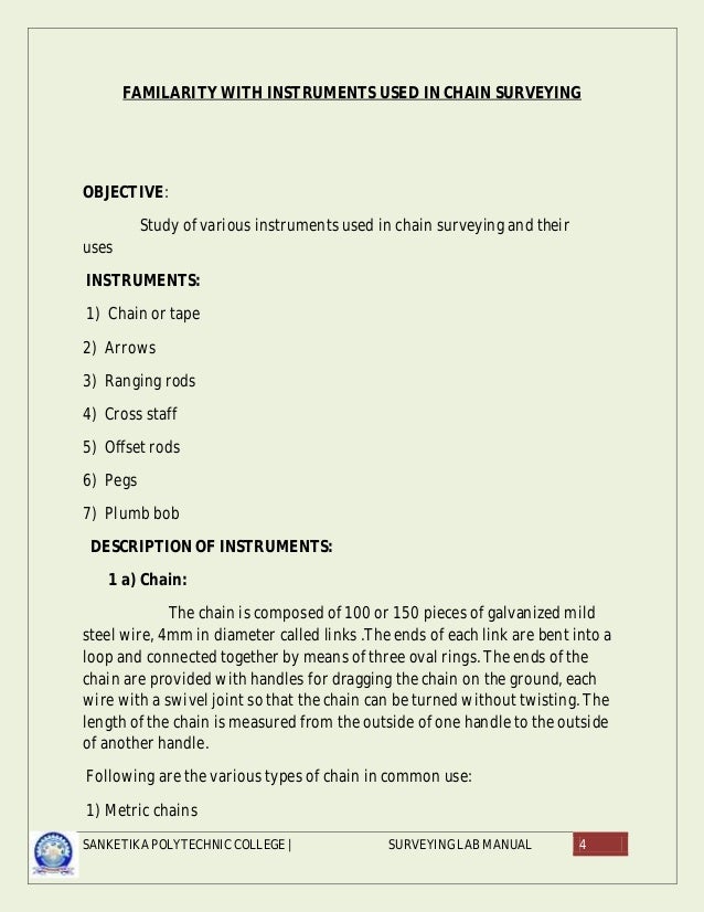 Avinesh Surveying Lab Manuals - 
