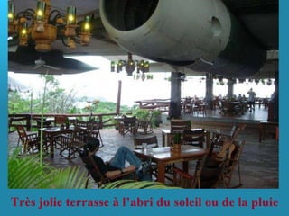 Très jolie terrasse à l’abri du soleil ou de la pluie 