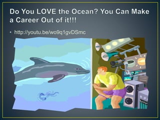 Unfortunately, not all jobs on the ocean are reputable. Being
a pirate is not all fun and games like you see in the movies.
Sad to say, pirating in this century is again becoming a large
problem. Go to this page and go on a pirate adventure.
• http://www.nationalgeographic.com/pirates/adventure.html
 