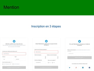 Inscription en 3 étapes
Mention
 
