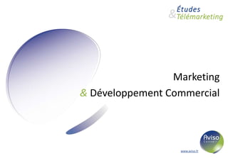 www.aviso.fr
Marketing
& Développement Commercial
&Études
Télémarketing
 