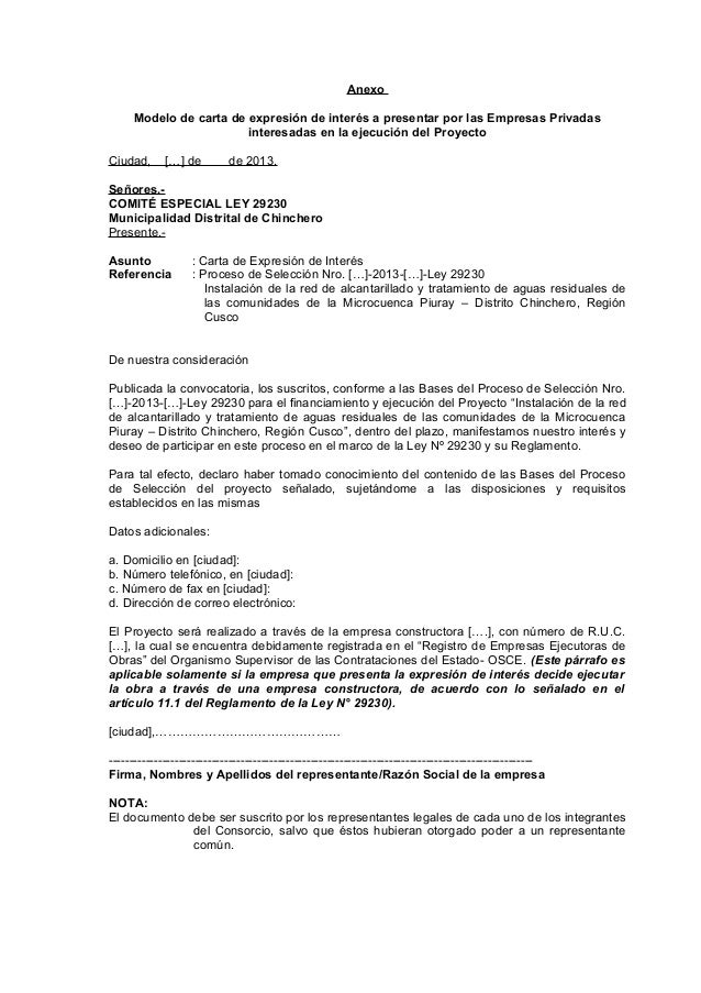 Carta De Presentacion De Una Empresa Constructora A Una Municipalidad